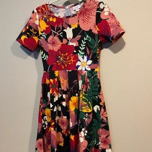 Floral Amelia Dress with Pockets-LuLaRoe-M
